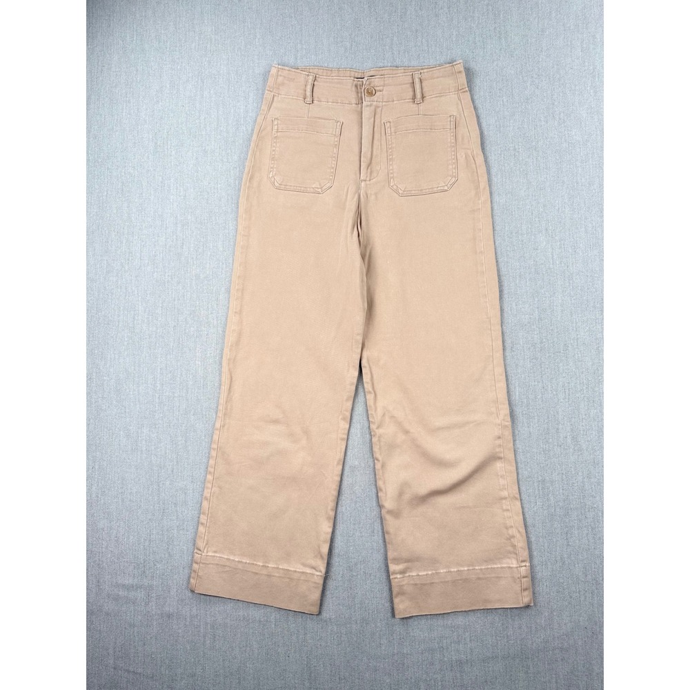 Bagatelle Collection Tan Khaki Wide Leg Utility Patch Pocket Pants Size 4